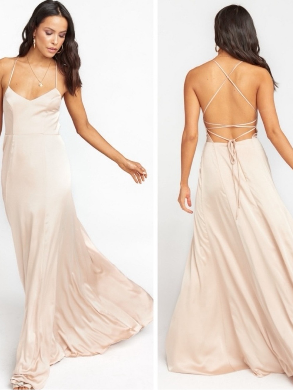 Discontinued Godshaw Goddess Show Me Your Mumu Champagne Luxe Gown